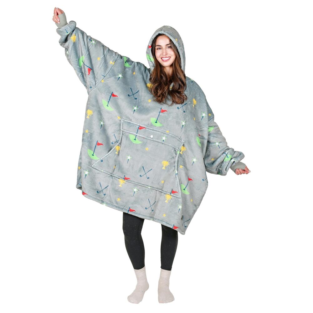 9831 Oversized Blanket Hoodie, Wearable Fluffy Sherpa Blankets, Cozy